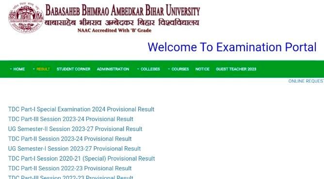 BRABU TDC Part 1 Special Exam Result 2024