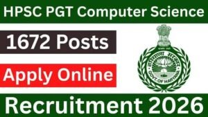 HPSC PGT Computer Science Recruitment 2026