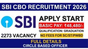 SBI CBO Recruitment 2026
