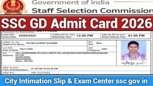 SSC GD Admit Card 2026