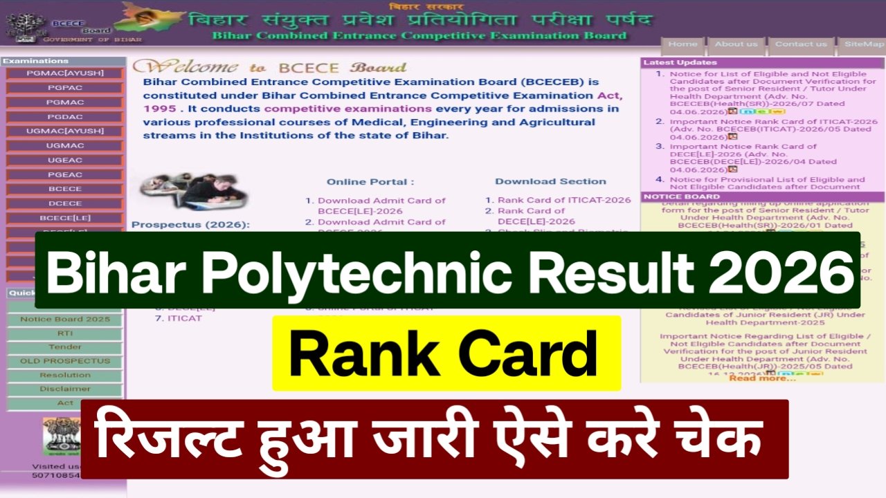 Bihar Polytechnic Result 2026
