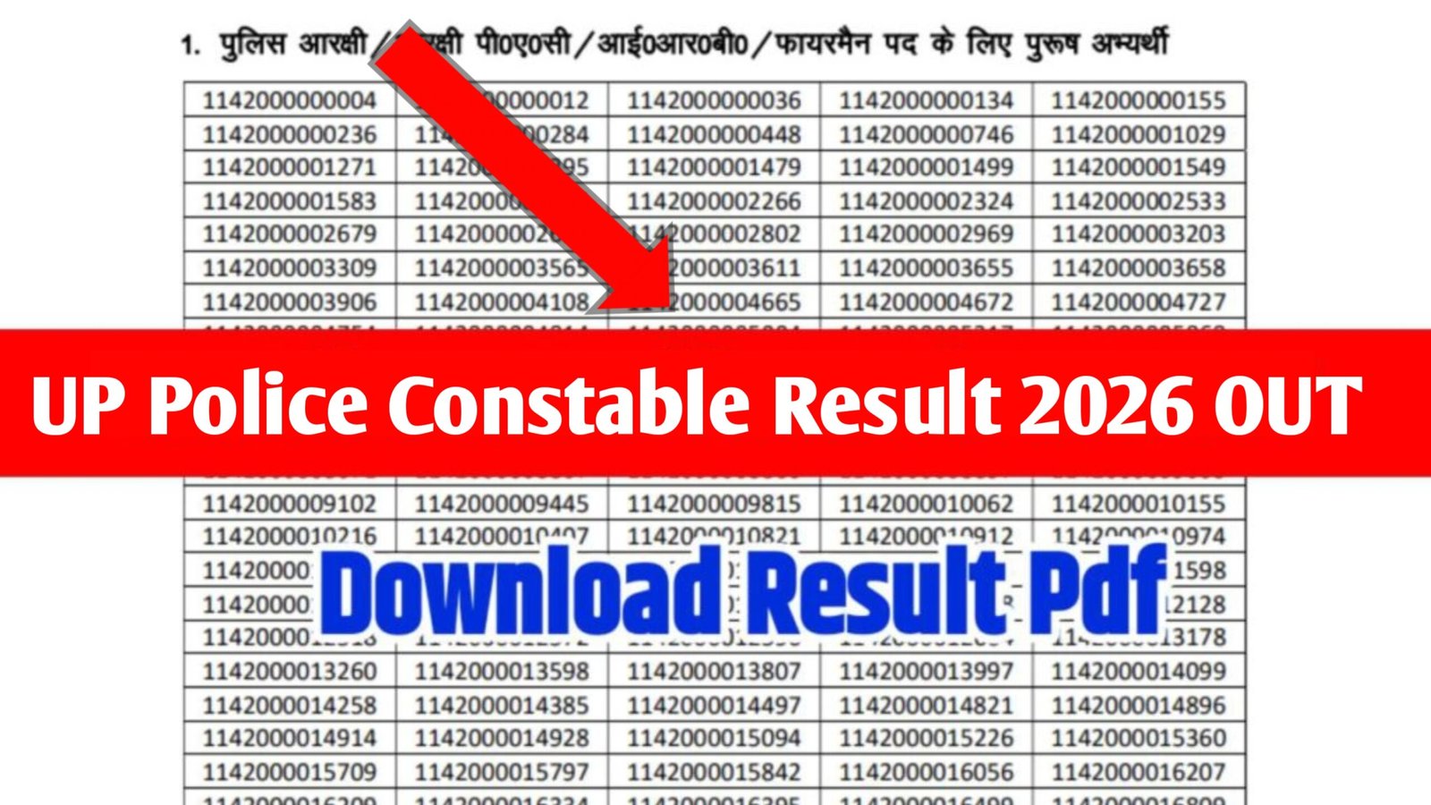 UP Police Constable Result 2026