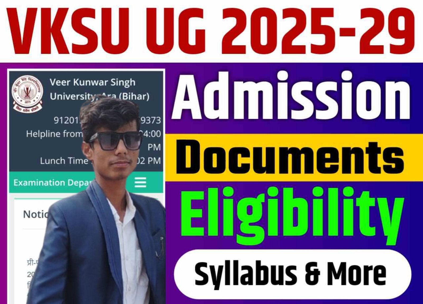 VKSU Ug Admission 2025-29