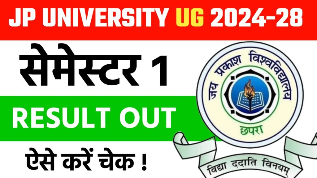 JP University UG 1st Semester Result 2025