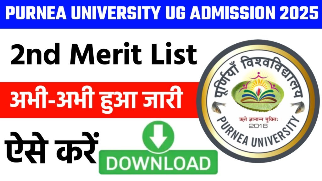 Purnea University UG 2nd Merit List 2025