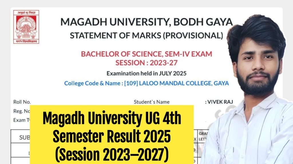 Magadh University UG 4th Semester Result 2025