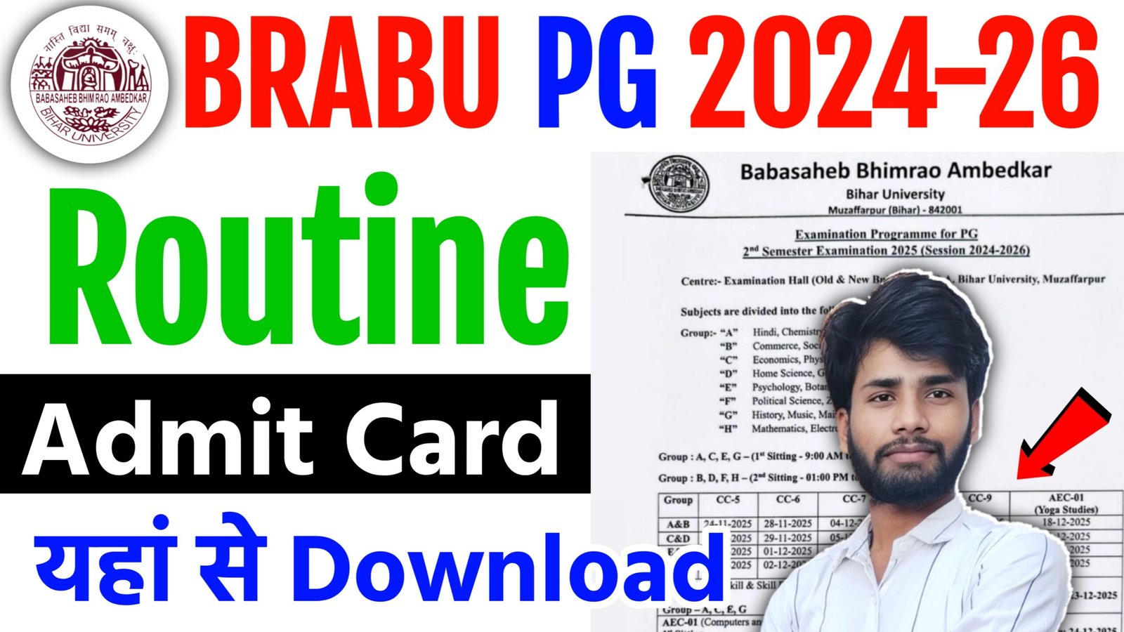 BRABU PG 2nd Semester Exam 2025