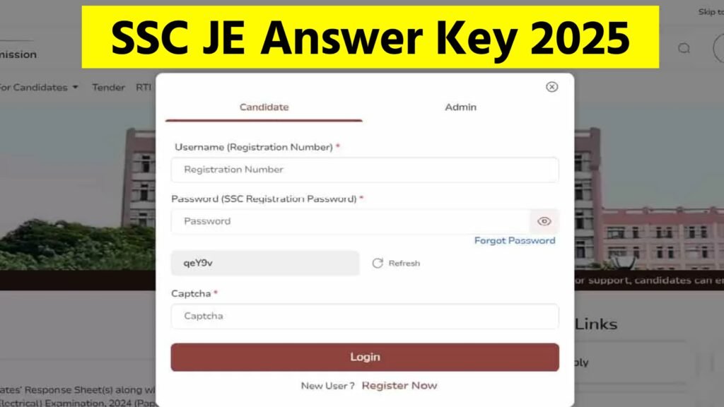 SSC JE Answer Key 2025