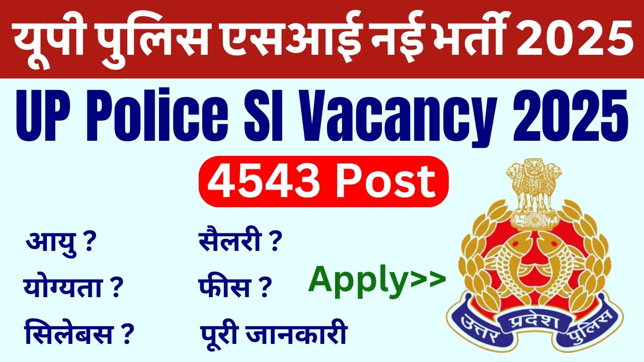 UP Police SI Recruitment 2025