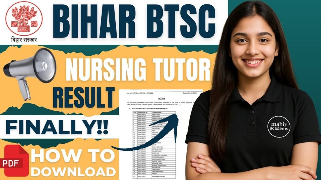 BTSC Tutor Nursing Result 2026