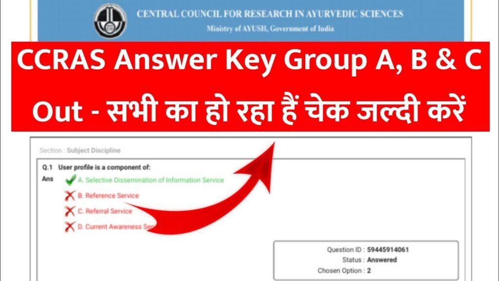CCRAS Answer Key Group A, B & C 2025