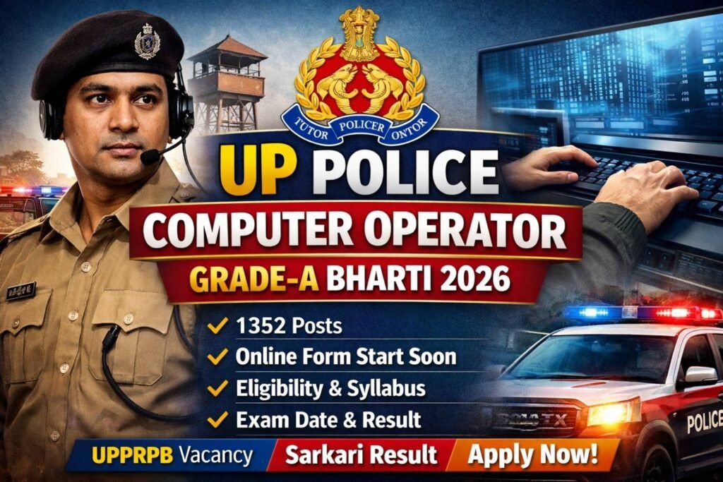 UP Police Computer Operator Grade-A Vacancy 2025