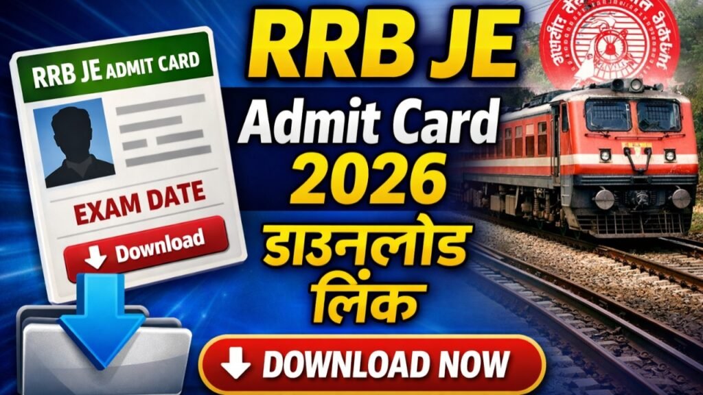 RRB JE Admit Card 2026 Out Now