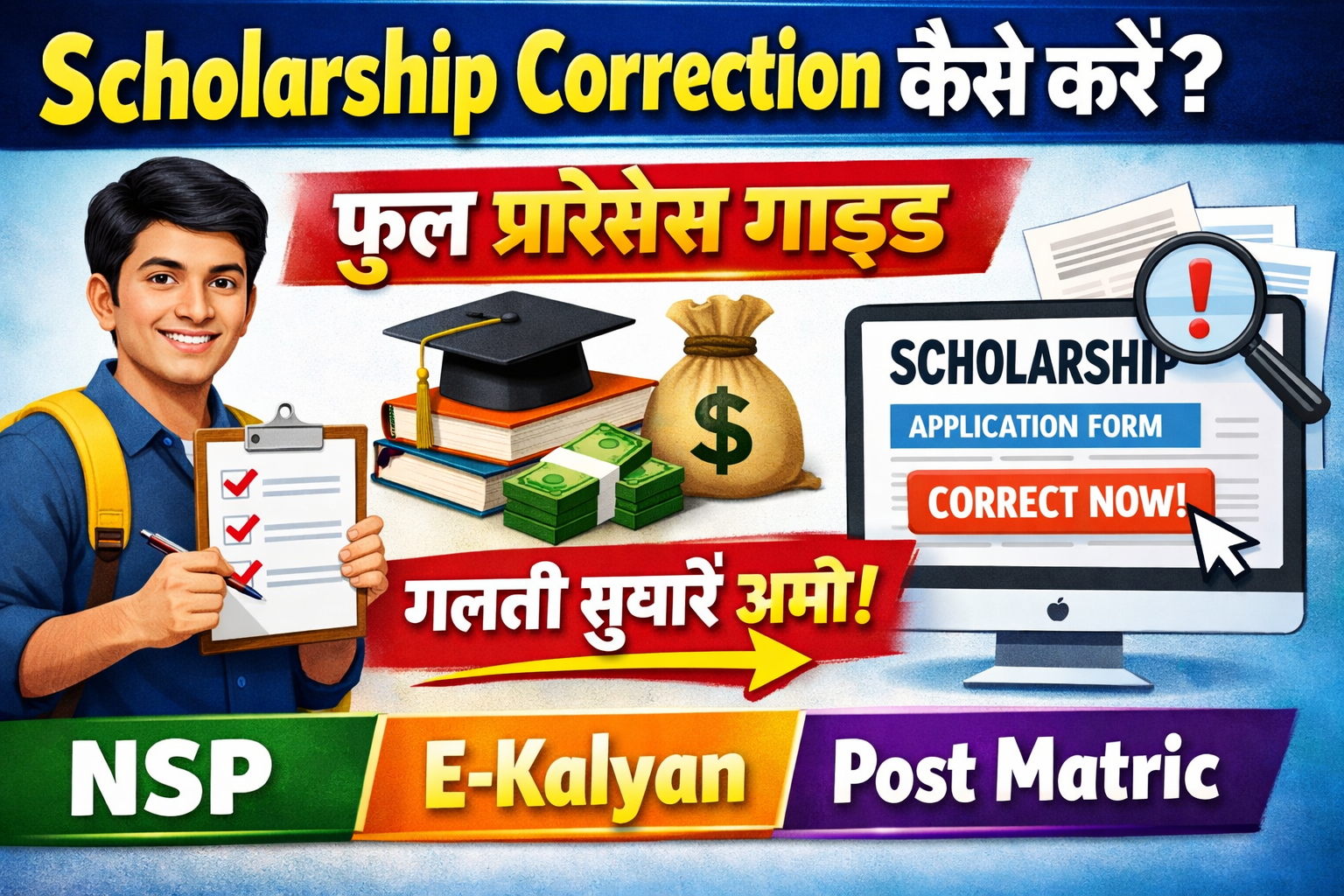 Scholarship Correction Kaise Kare 2026