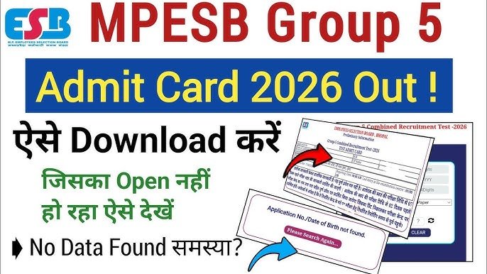 MPESB Group 5 Admit Card 2026