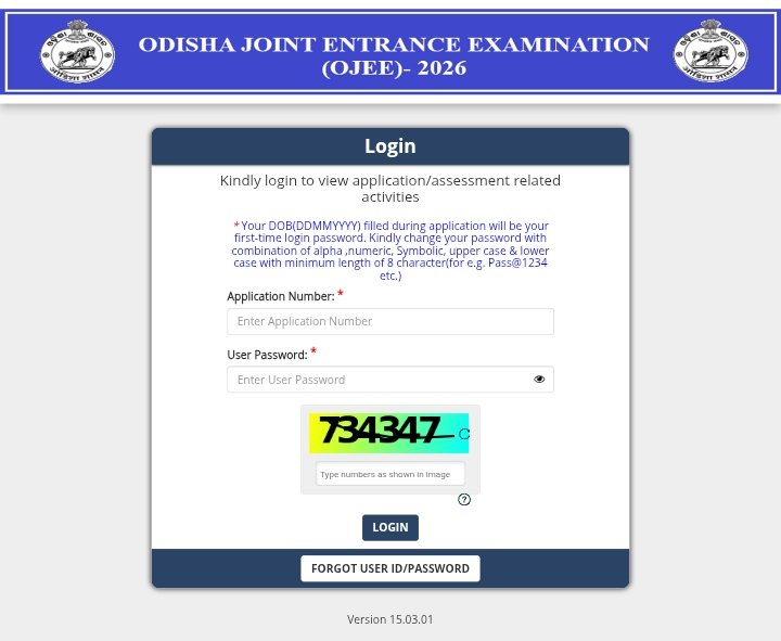 OJEE Admit Card 2026