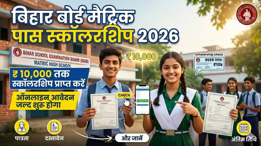 Bihar Board 10th Pass Scholarship 2026