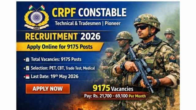 CRPF Constable Tradesman Recruitment 2026