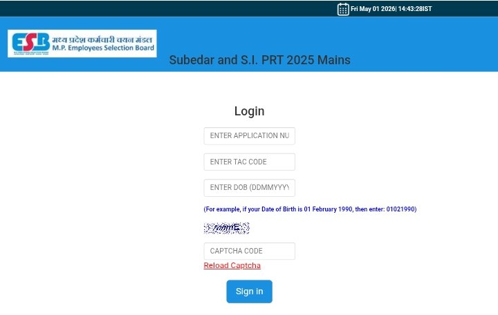 MP Police SI Phase 2 Answer Key 2026