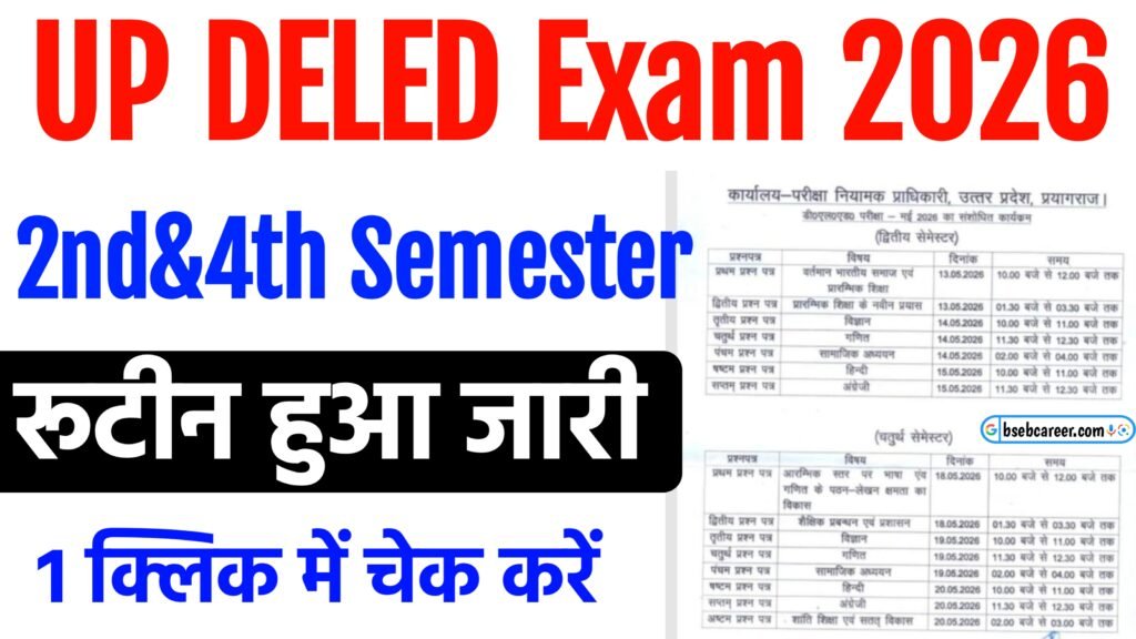 UP DELED Exam Date 2026