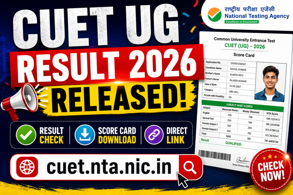 CUET UG Result 2026 Released