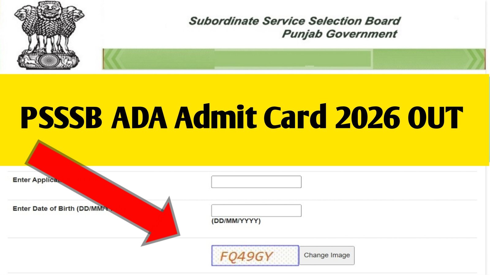 PSSSB Assistant District Attorney (ADA) Admit Card 2026