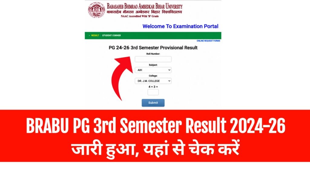 Brabu Pg 3rd Semester Result 2024-26