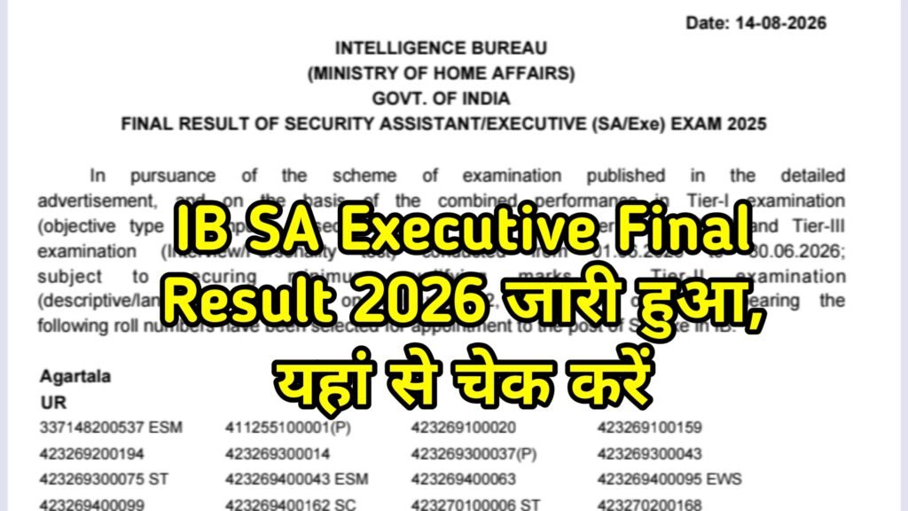 IB SA Executive Final Result 2026