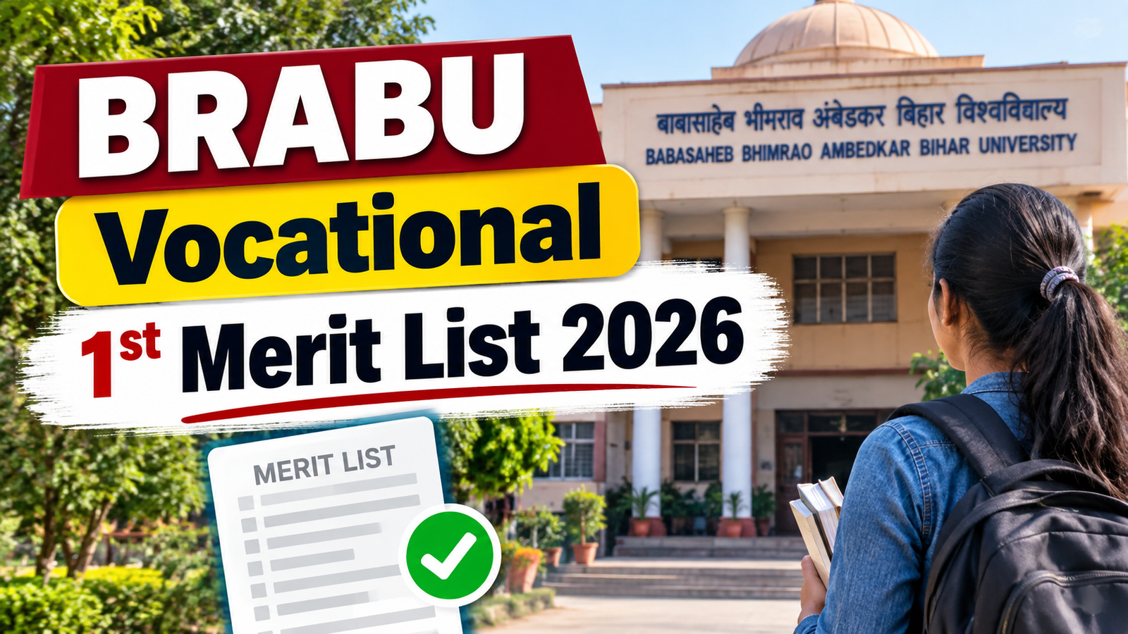 BRABU Vocational 1st Merit List 2026