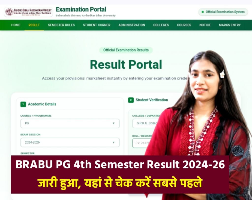 BRABU PG 4th Semester Result 2026