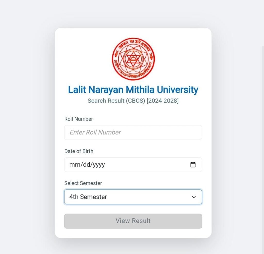 LNMU UG 4th Semester Result 2024-28